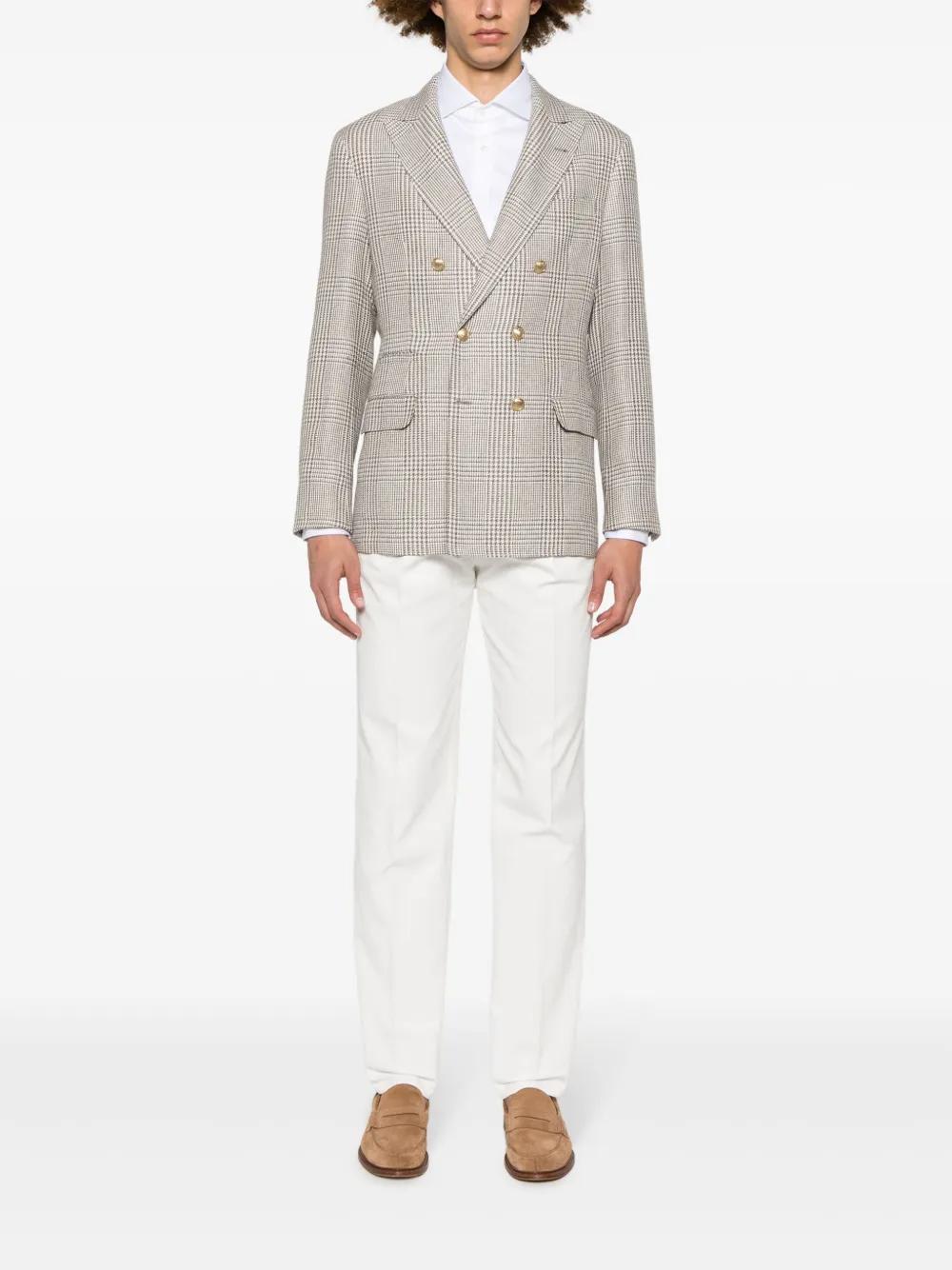 BRUNELLO CUCINELLI Spread-collar Cotton Shirt In White Product Image