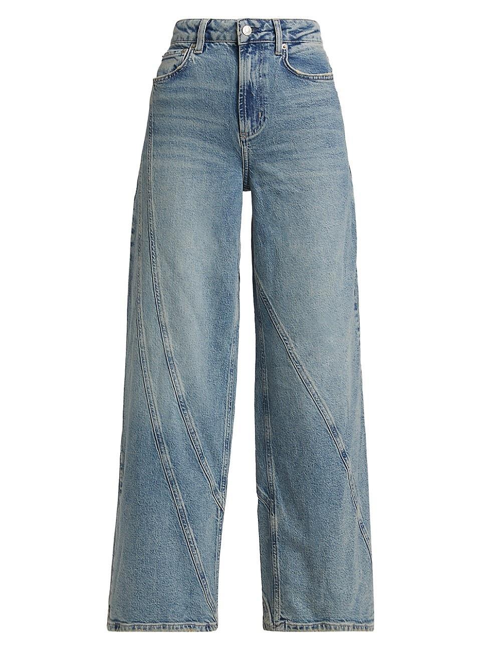Womens Getty High-Rise Twisted Seam Wide-Leg Jeans Product Image