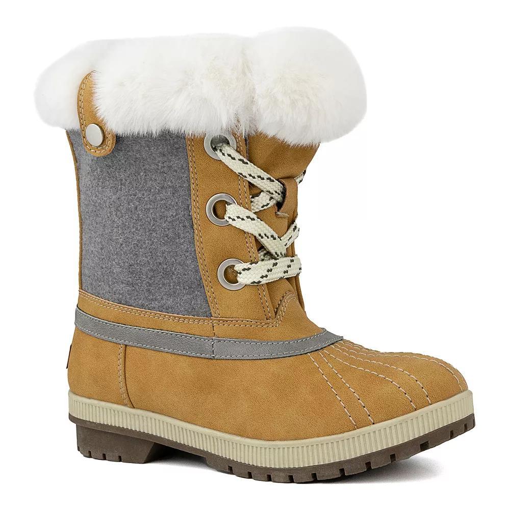 London Fog Milly Womens Waterproof Winter Duck Boots Red Product Image
