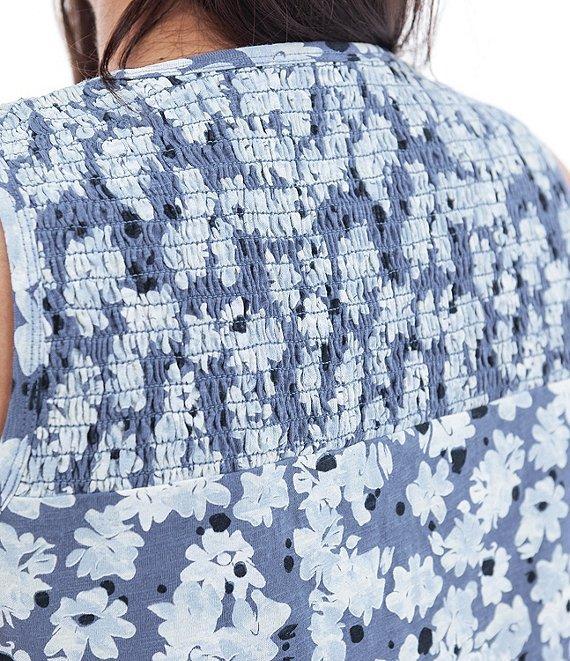 Aventura Essex Floral Organic Cotton Slub Knit Jersey Scoop Neck Tank Top Product Image