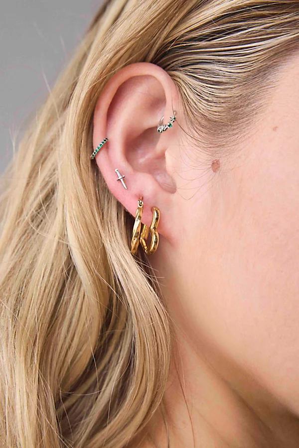 Waterproof Heart Hoop Earring Set Womens at Urban Outfitters Product Image