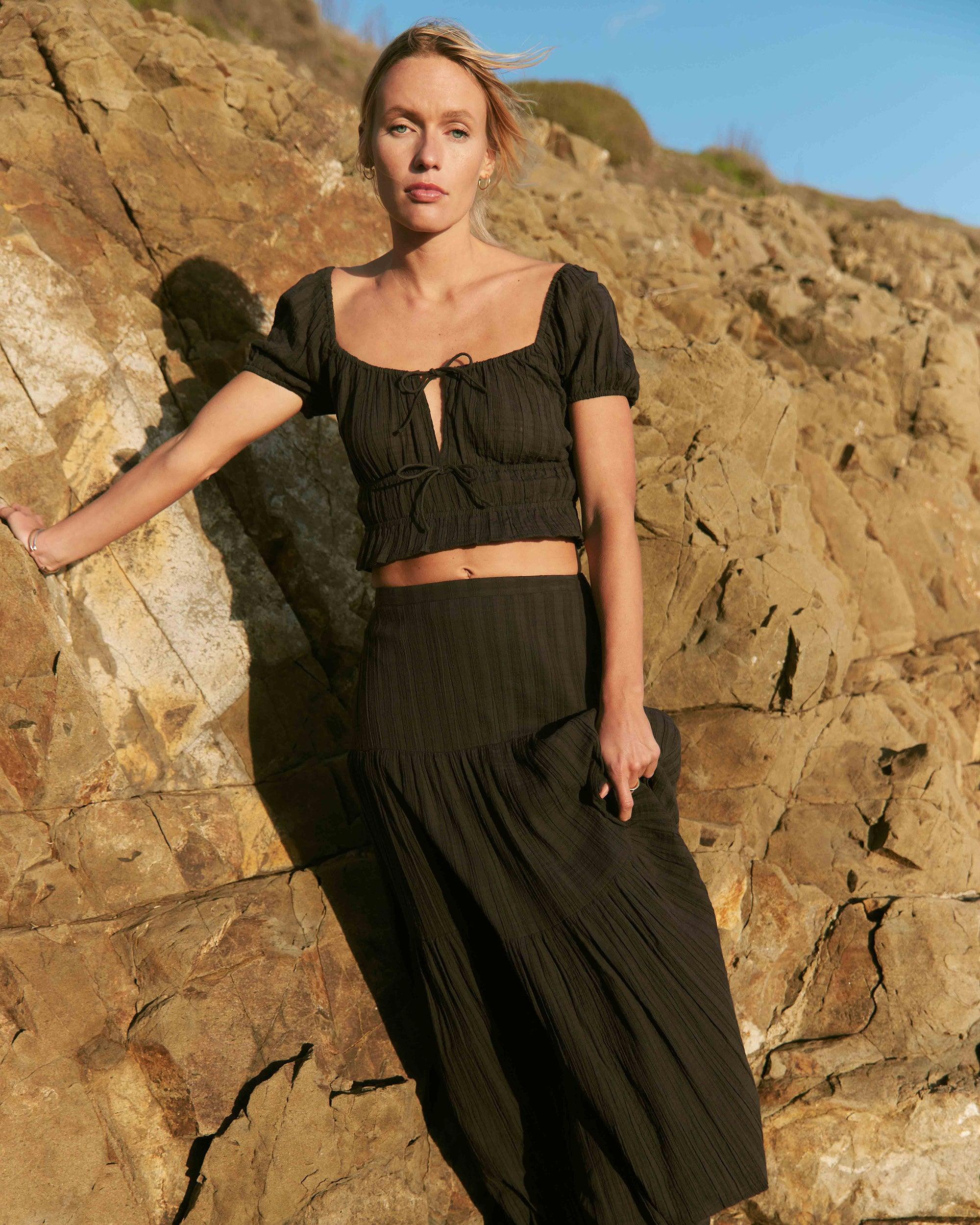 Sun Kissed Top - Black Sands Female Product Image
