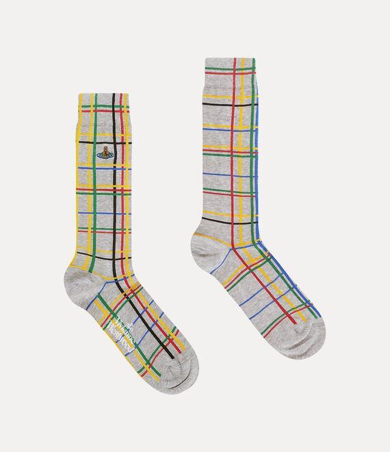 Abstract Check Sock  Product Image