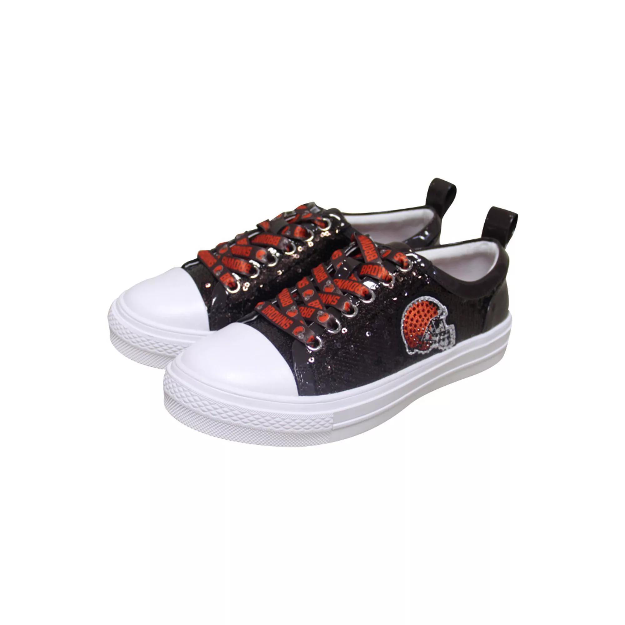 Women's Cuce Brown Cleveland Browns Team Sequin Sneakers, Size: 6 Product Image