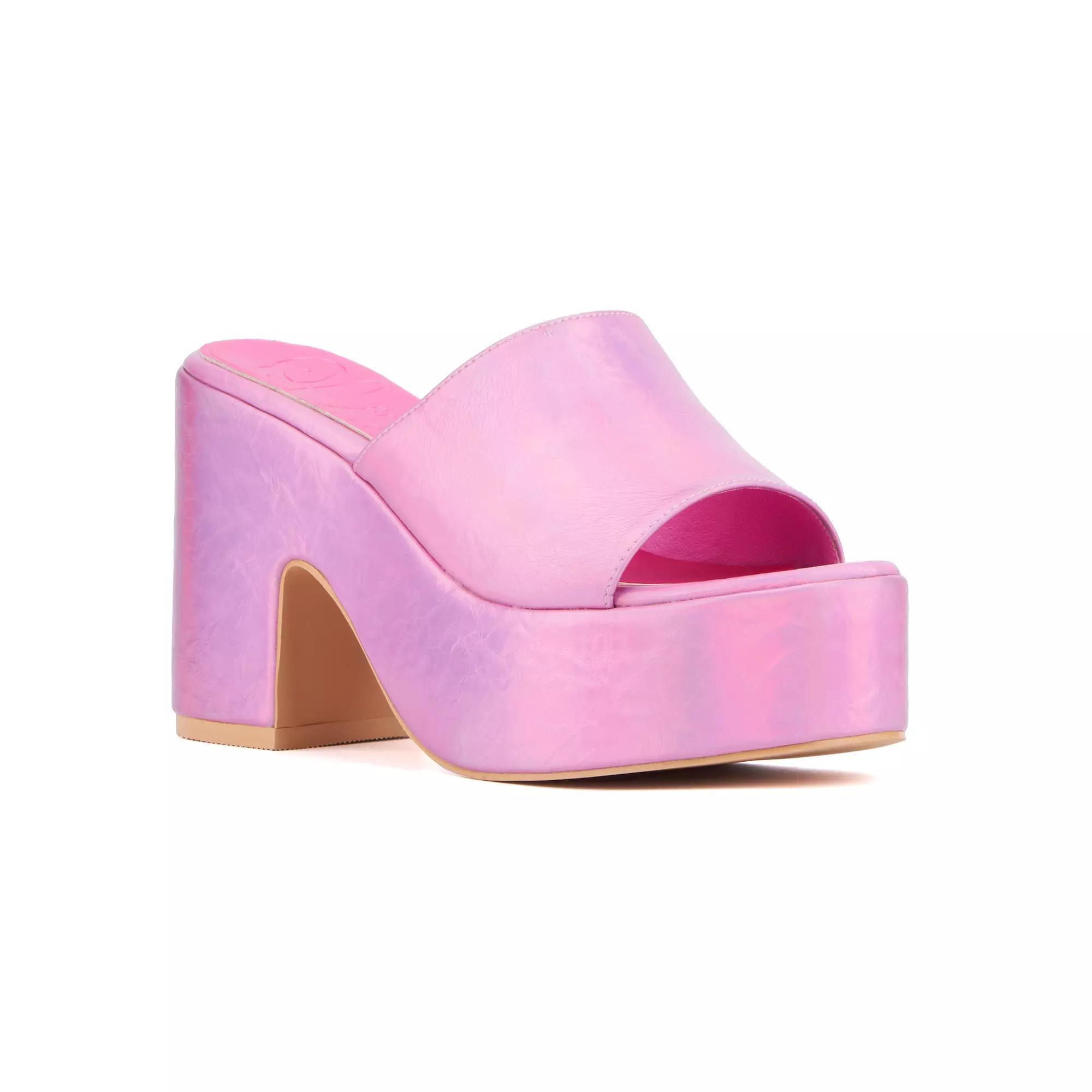 Olivia Miller Crush Women's Platform Heels, Size: 11, Beige Product Image