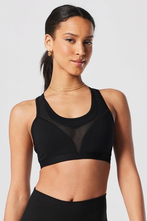 Mesh Paneled Low Impact Bra Product Image