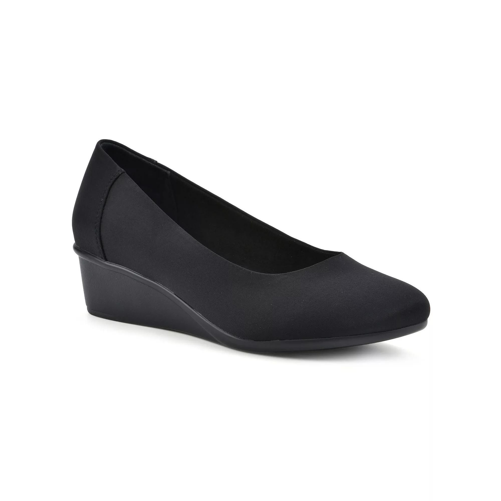 Cliffs by White Mountain Boldness Women's Wedge Heels, Size: 10, Black Nylon Product Image