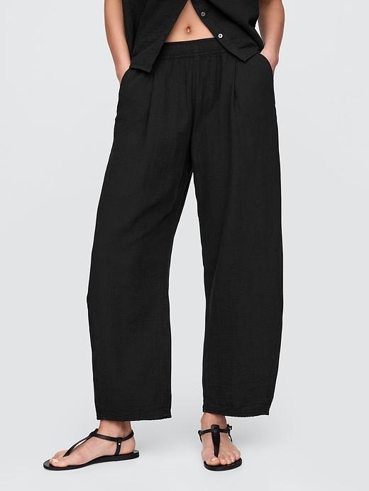 Cotton Gauze Easy Barrel Pants Product Image