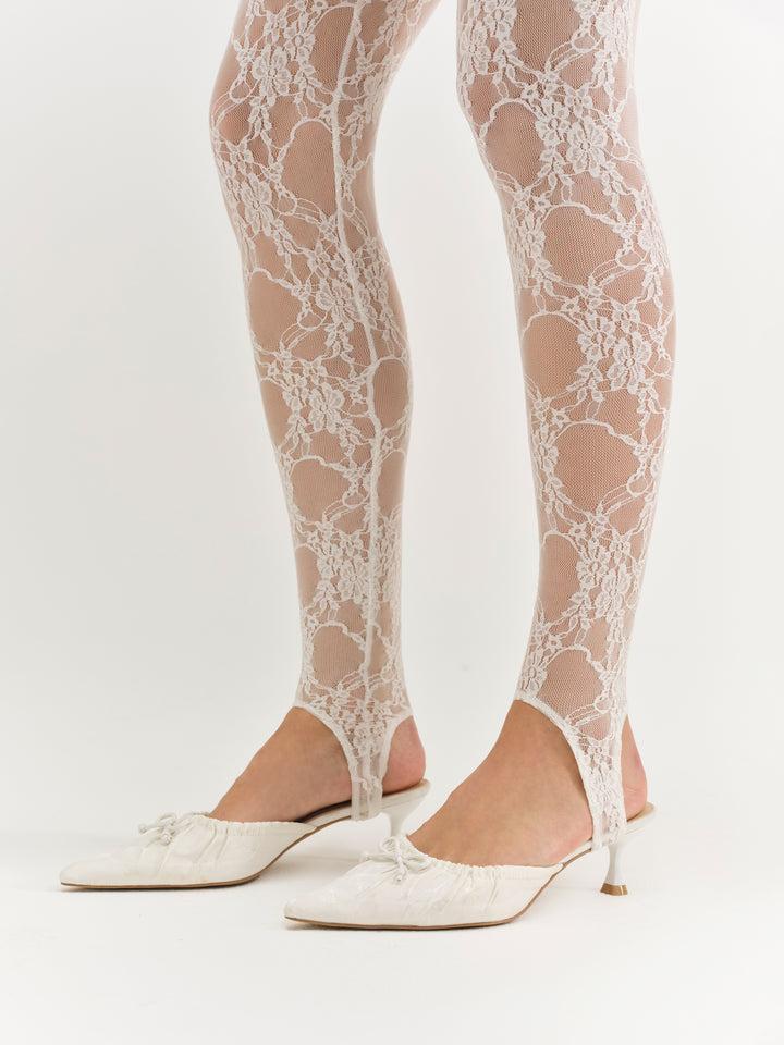 Colette Mule Heel — Ivory Product Image