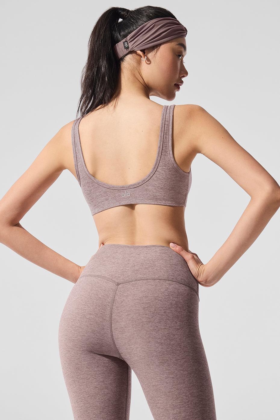 Alosoft Center Stage Bra - Dark Pink Quartz Heather Product Image