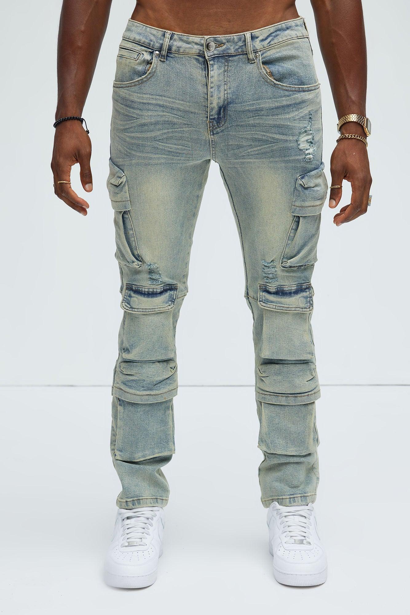 Into The Wild Cargo Slim Jeans - Vintage Wash Product Image