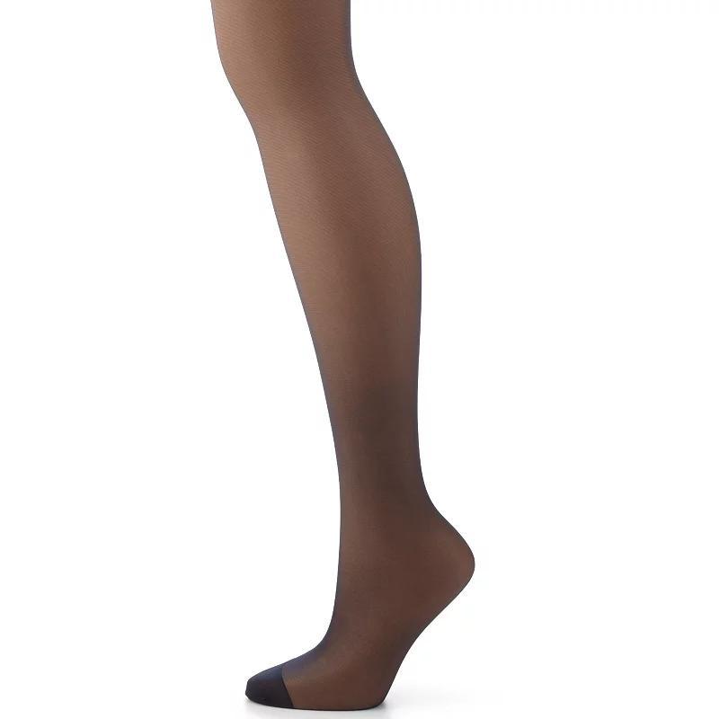 Hanes® Silk Reflections Silky Sheer Control Top Pantyhose, Women's, Size: E-F, Blue Product Image