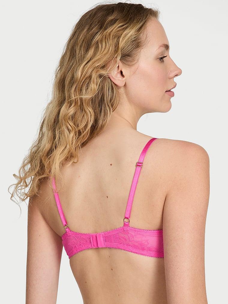 Rose Lace Unlined Low-Cut Demi Bra Product Image