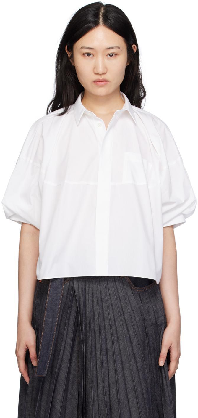 SACAI Off-white Puff Shirt In 151 Off White Product Image