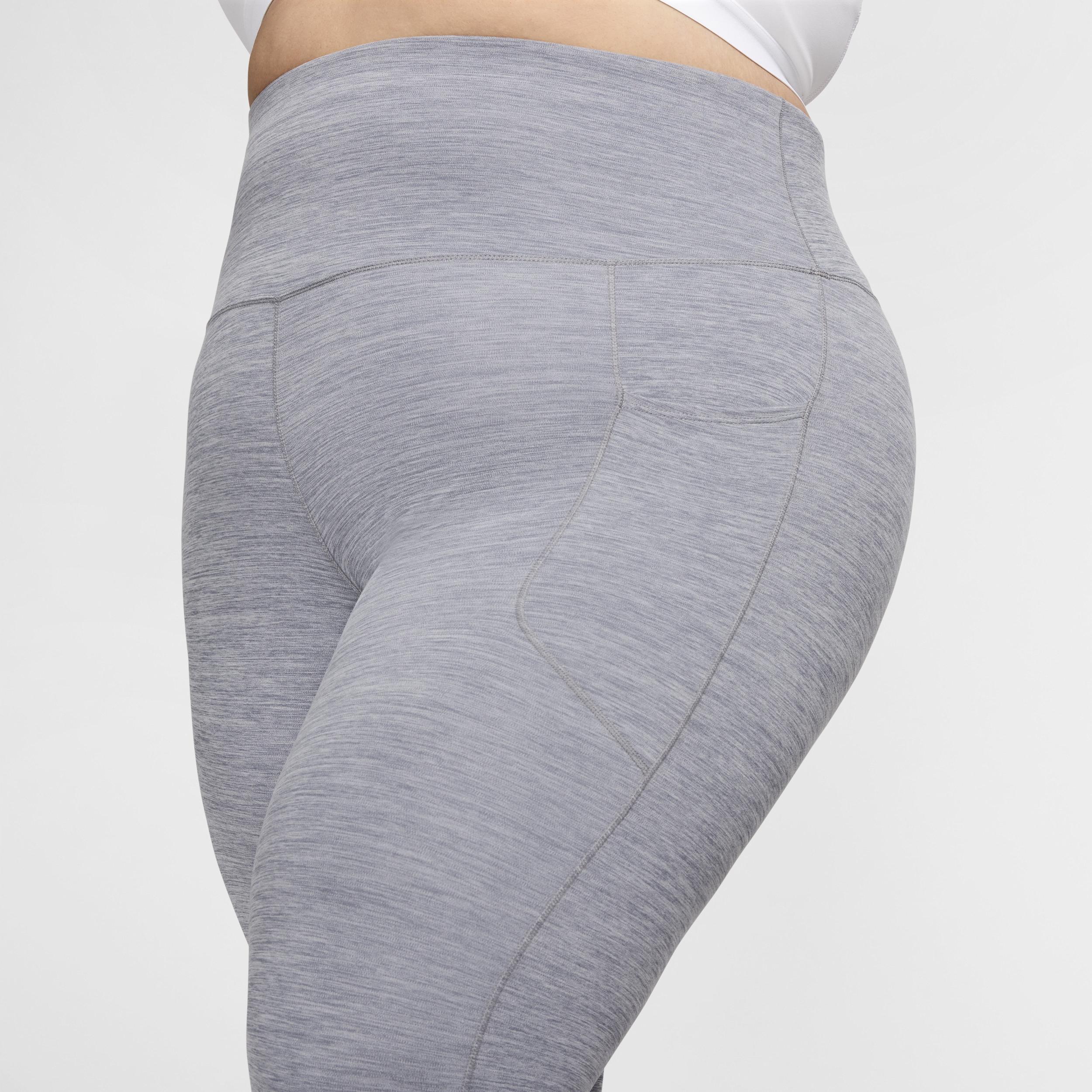 Plus Size Nike One High-Waisted 7/8 Leggings, Women's, Size: 1XL, Grey Gray Product Image