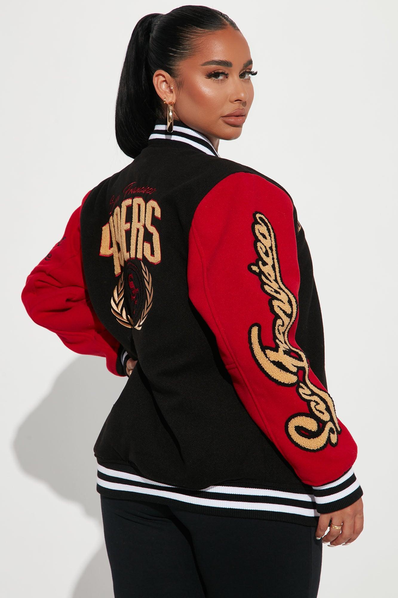 49ers Letterman Jacket - Black/Red Product Image