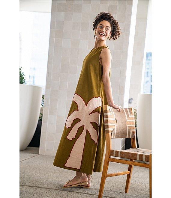 CROSBY by Mollie Burch Owens Palm Tree Shift Maxi Dress Product Image