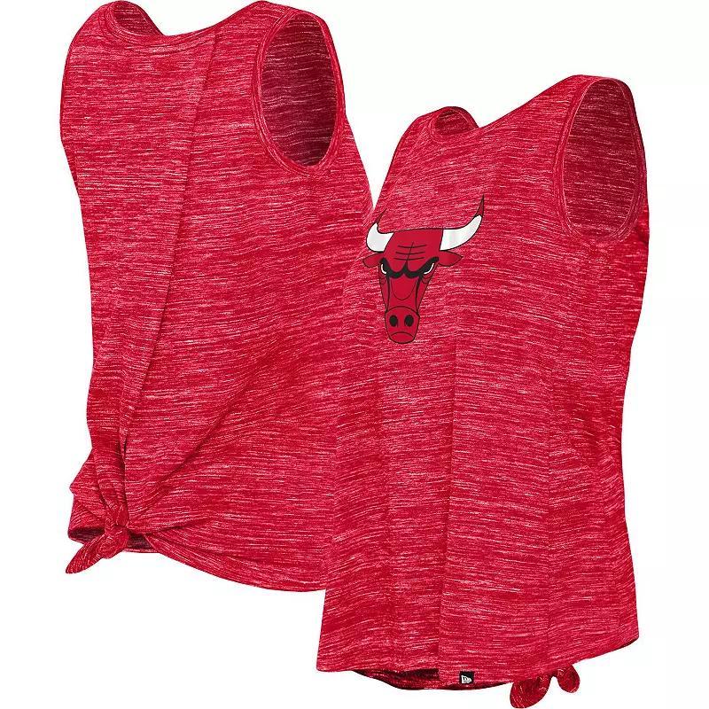 Women's New Era Red Chicago Bulls Space Dye Active Tank Top, Size: Medium Product Image