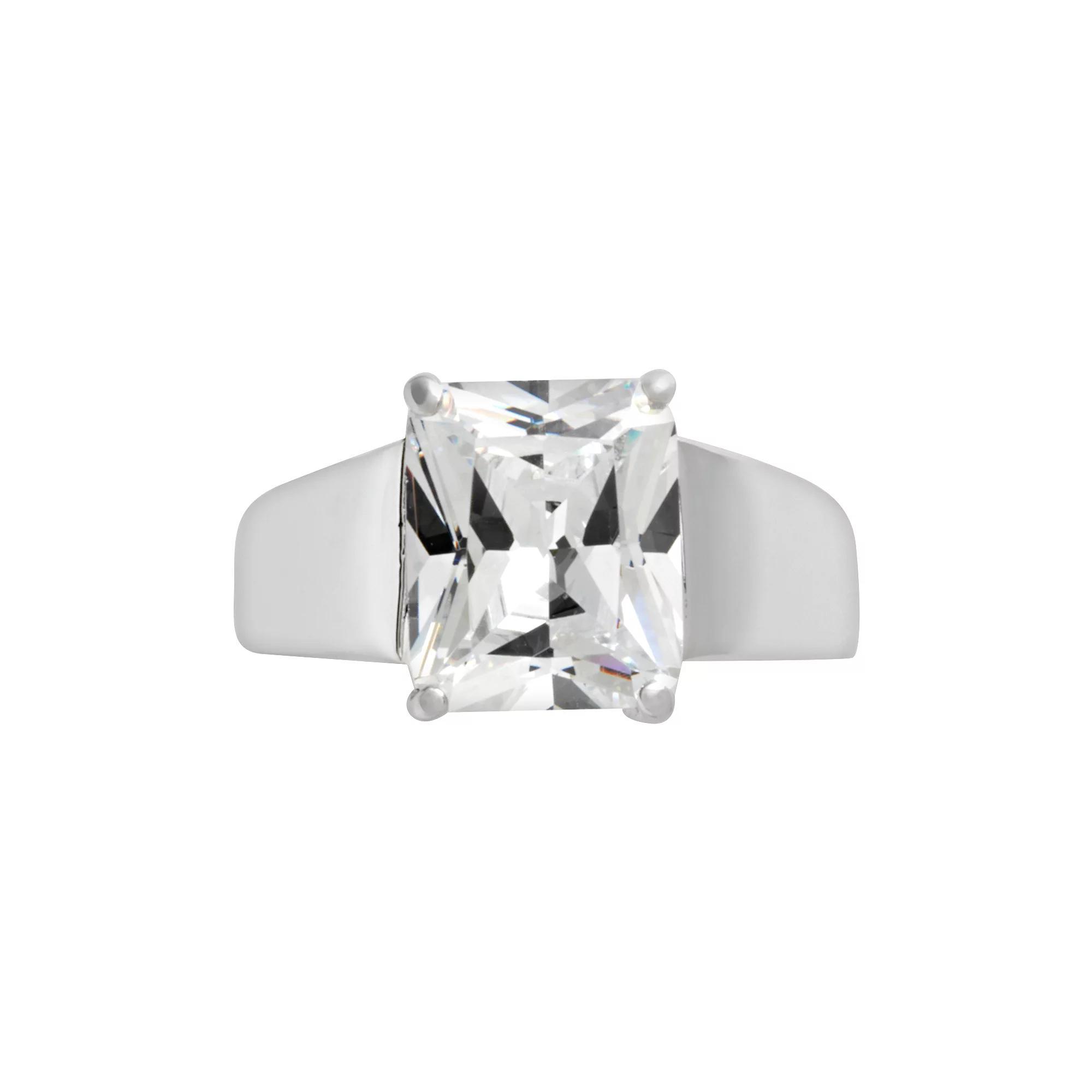 Traditions Jewelry Company Sterling Silver Square Cubic Zirconia Ring, Womens Multicolor Product Image