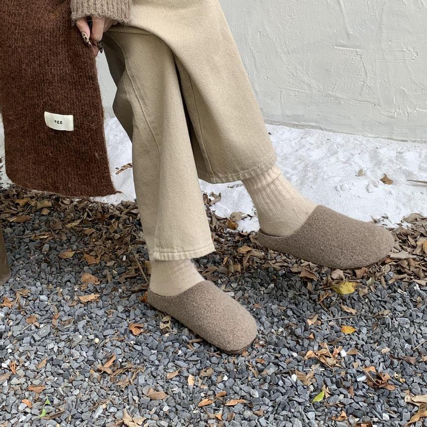 Plain Fluffy Mules Product Image