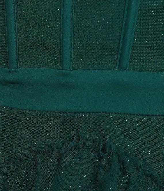 Pear Culture Strapless Lace-Up Back Tiered Dress Product Image