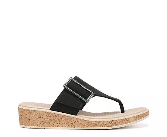 LifeStride Bay Women's Washable Thong Sandals, Size: 6.5, Black Product Image