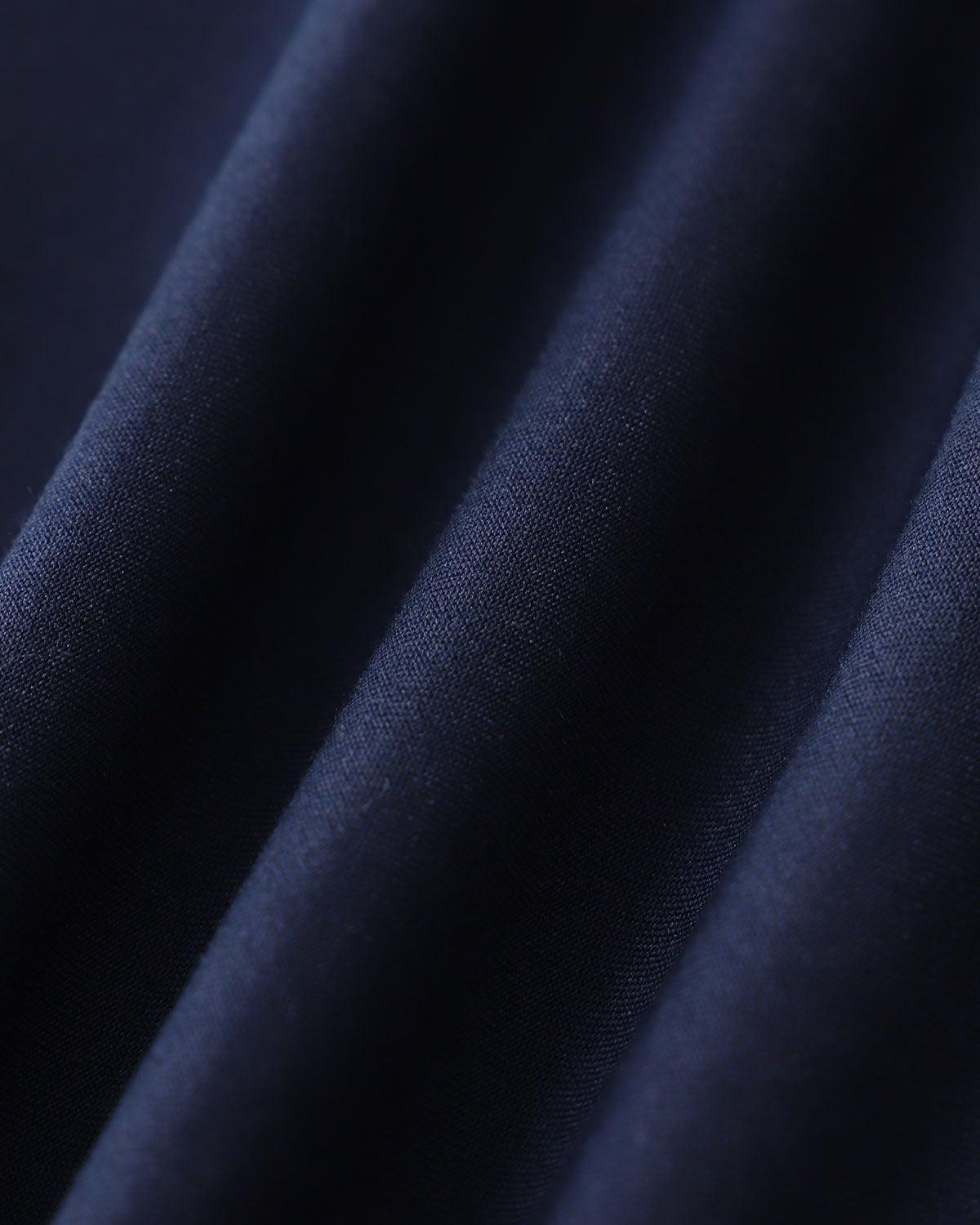 Navy Square Neck Pleated Slip Mini Dress Product Image