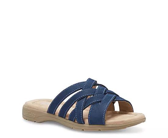 Eastland Hazel Women's Leather Slide Sandals, Size: 9, Light Blue Product Image