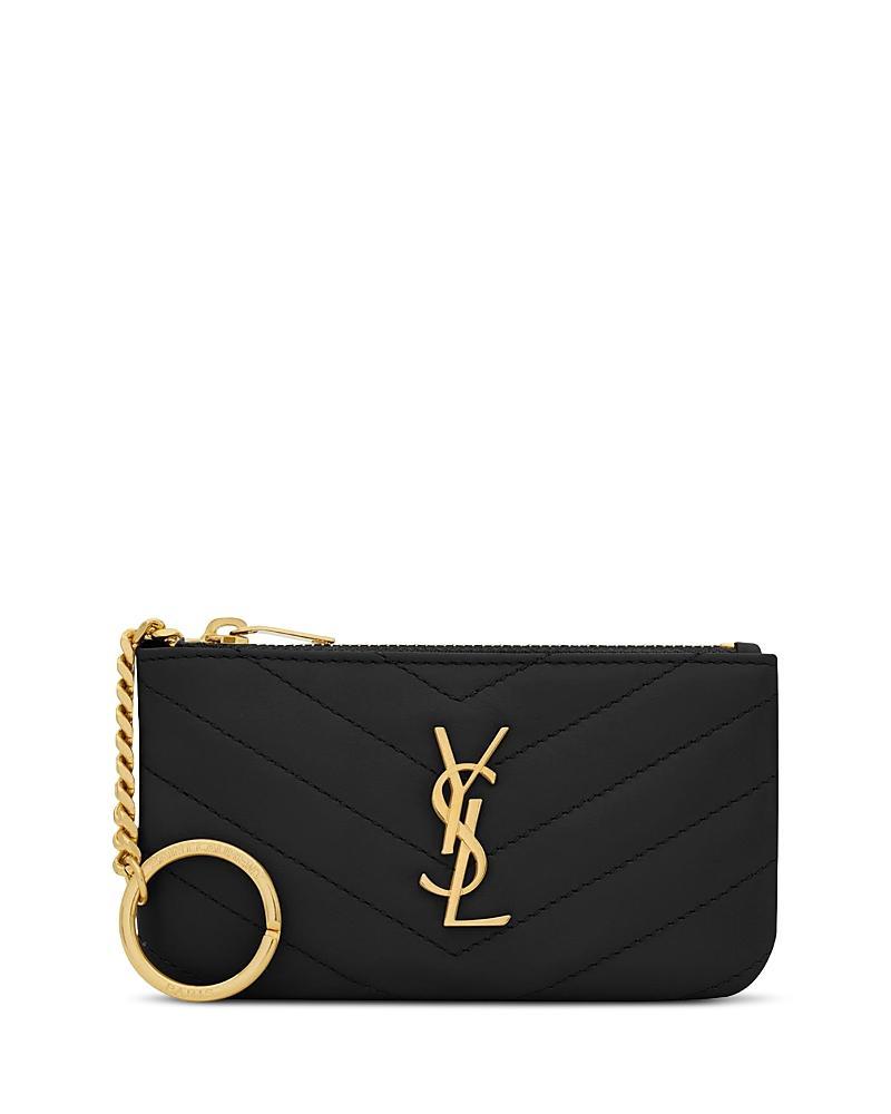 Saint Laurent Monogram Quilted Leather Key Pouch Product Image
