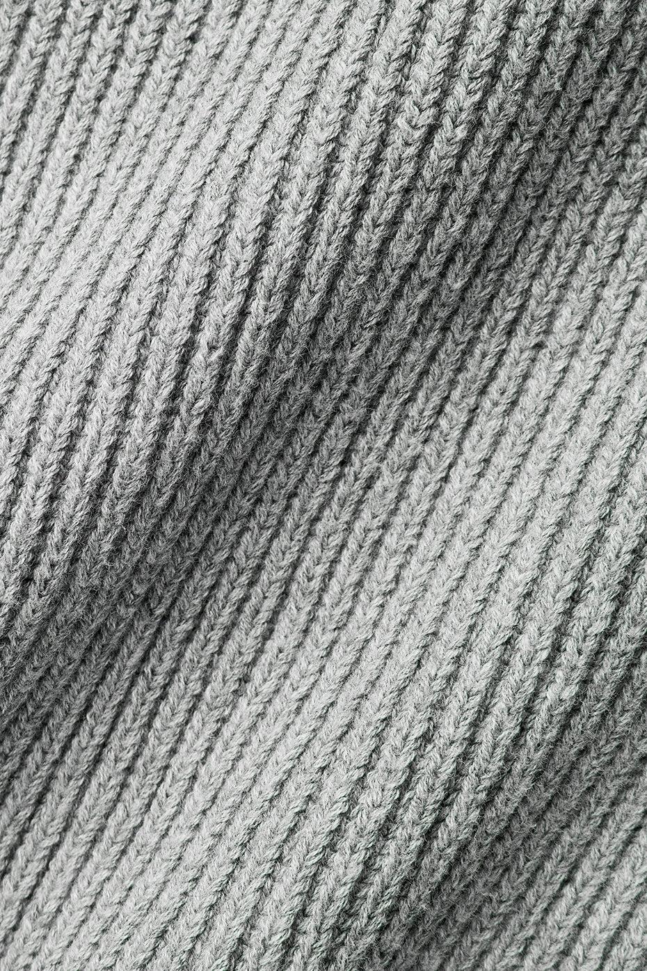 Domain Rib Knit Crew Sweater - Athletic Heather Grey Product Image