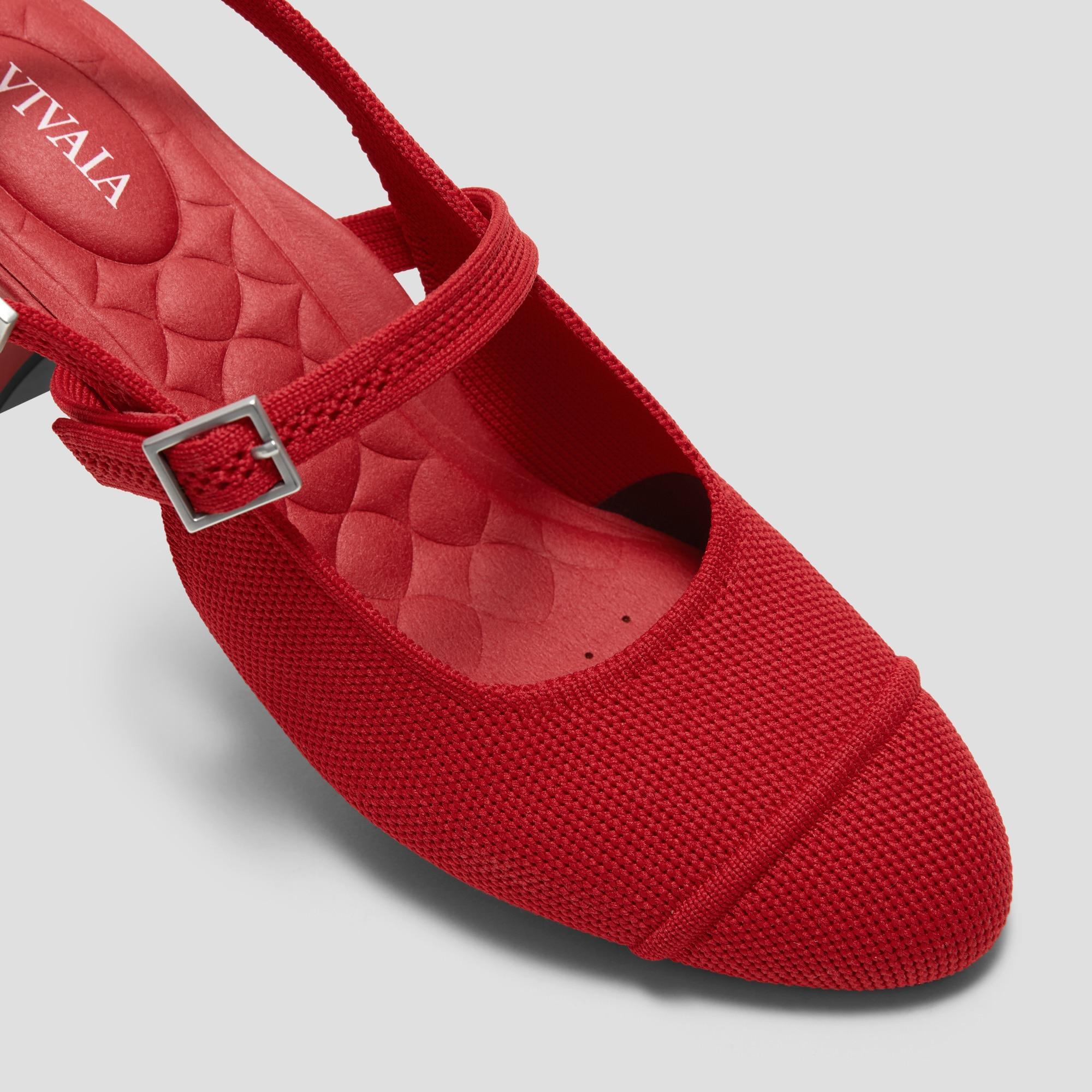 Almond-Toe Slingback Mary-Jane Sandals (Juliana) Product Image
