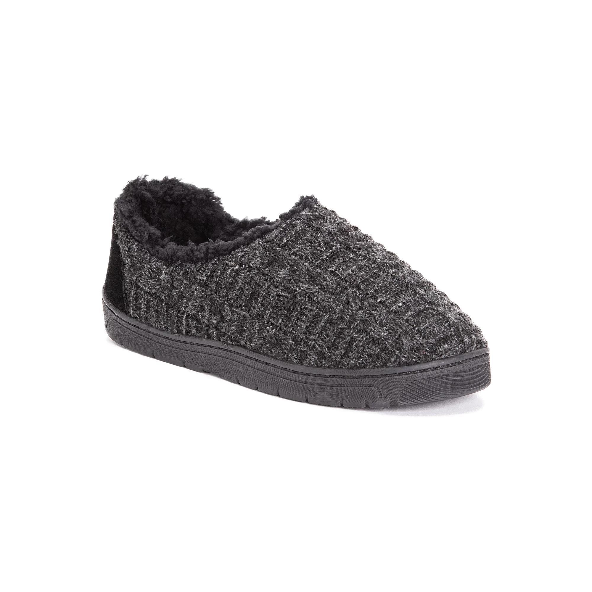 MUK LUKS Men's Slippers, Size: Medium, Ebony Dark Gray Product Image