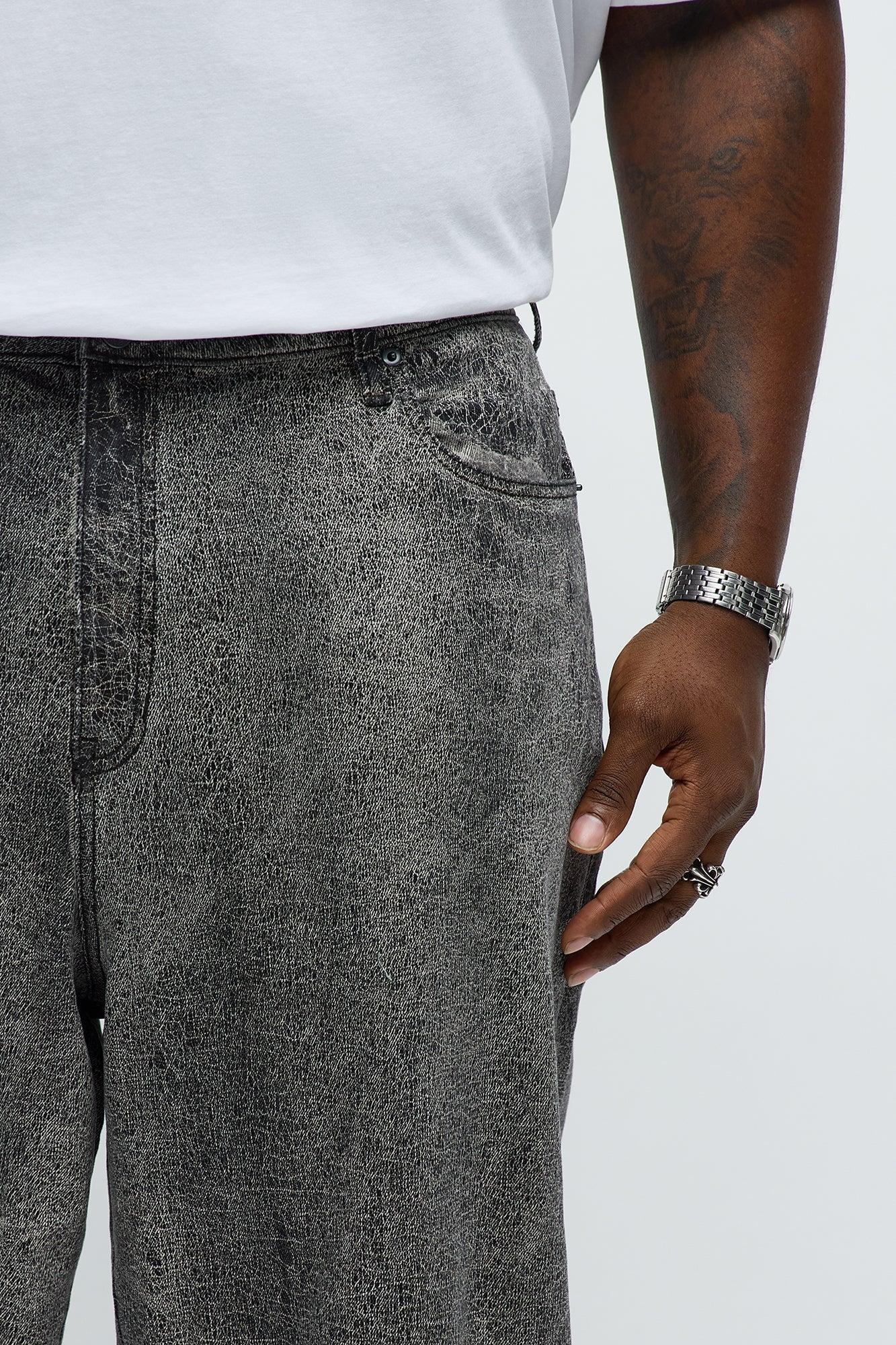 Crack The Code Baggy Jeans - Grey Product Image