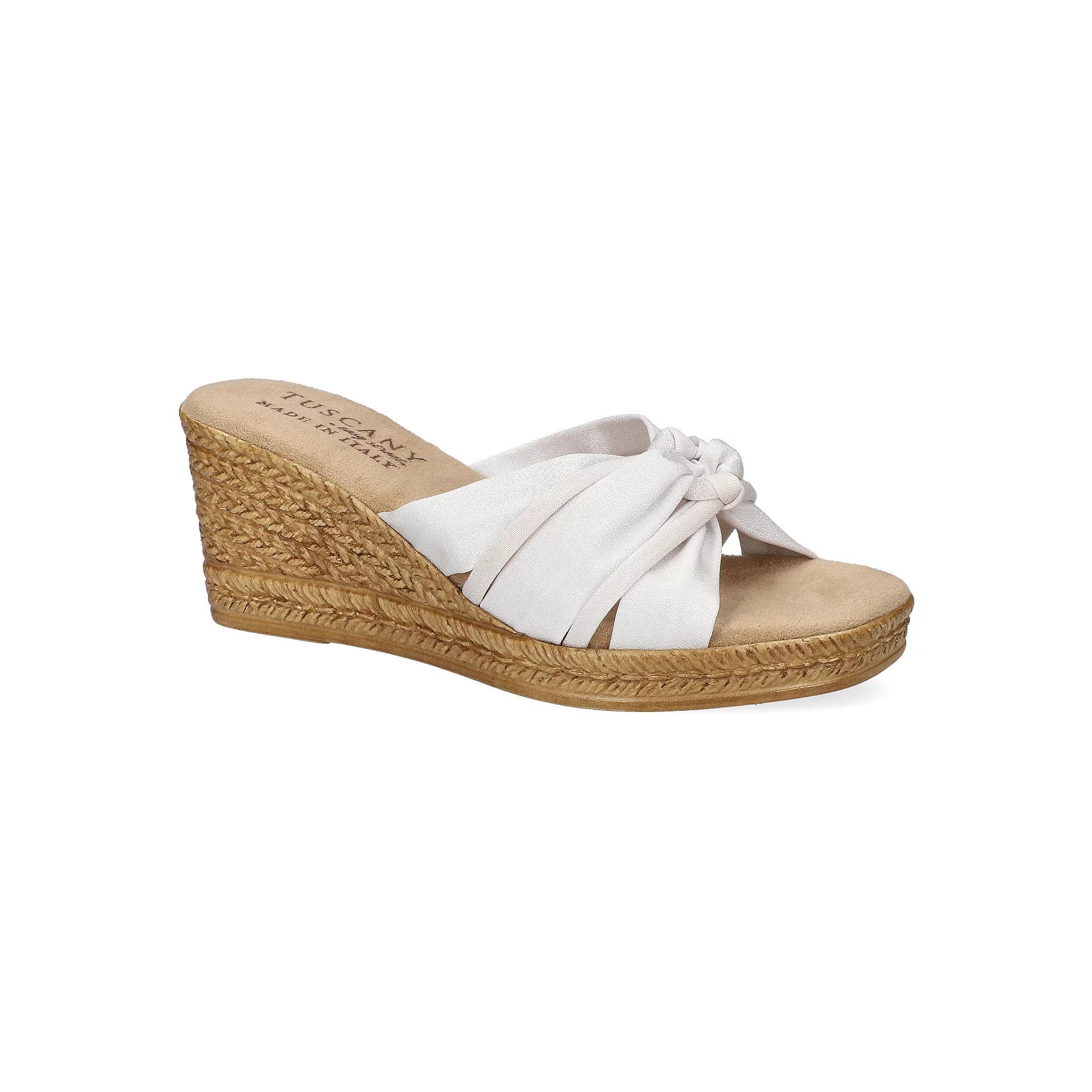 Easy Street Ghita Tuscany Women's Wedge Sandals, Size: 7.5, White Crepe Product Image