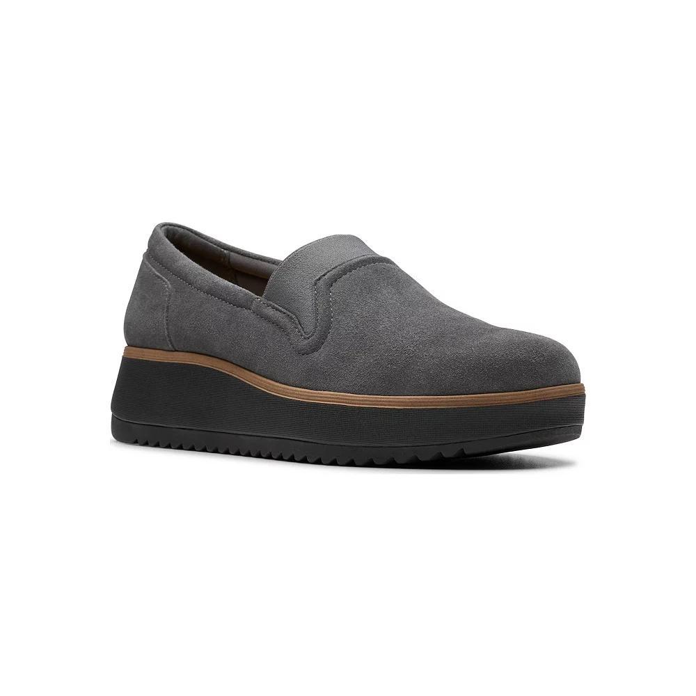 Clarks® Zylah Sky Women's Suede Shoes, Size: 11, Dark Gray Product Image