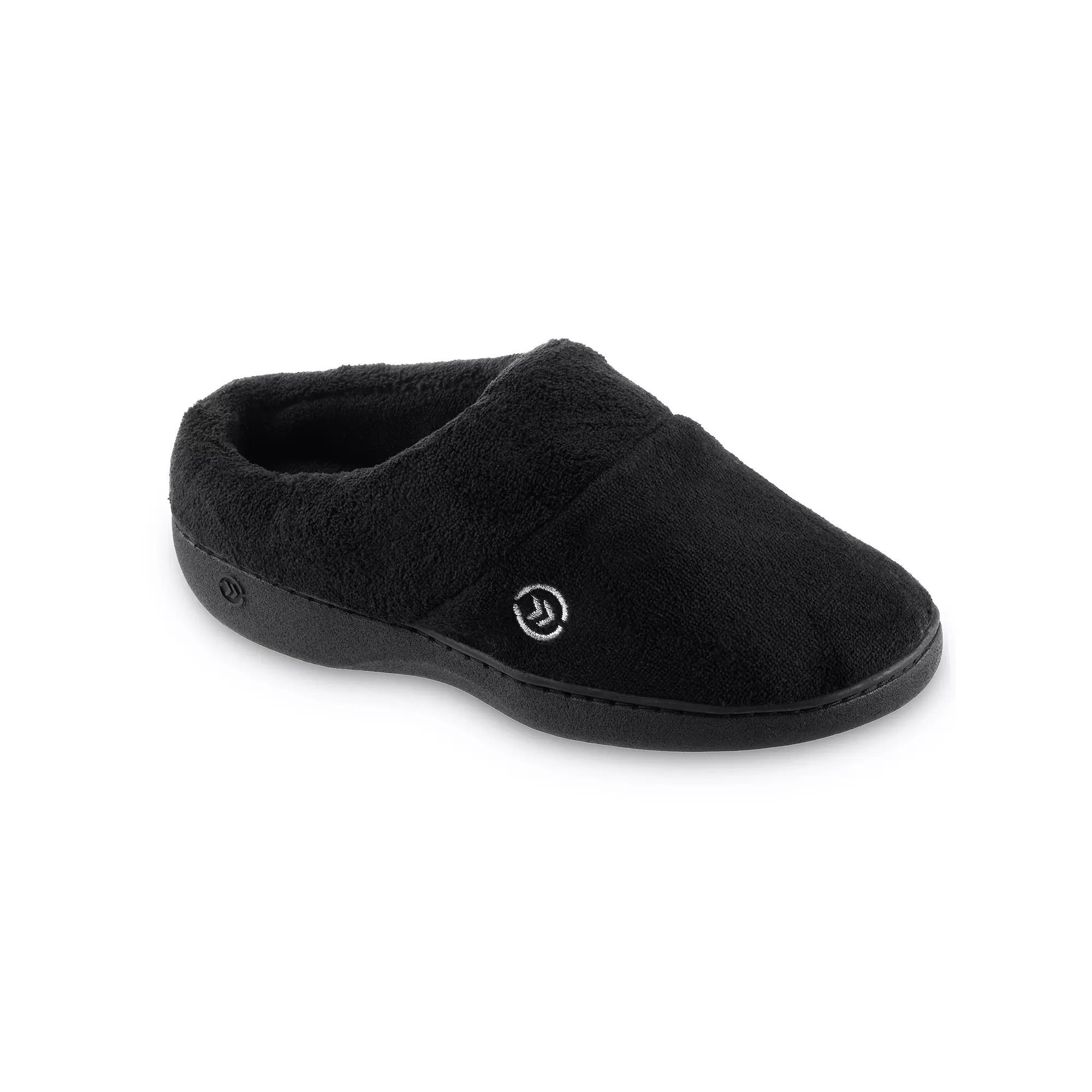 isotoner Mixed Microterry Hoodback Womens Slippers Product Image