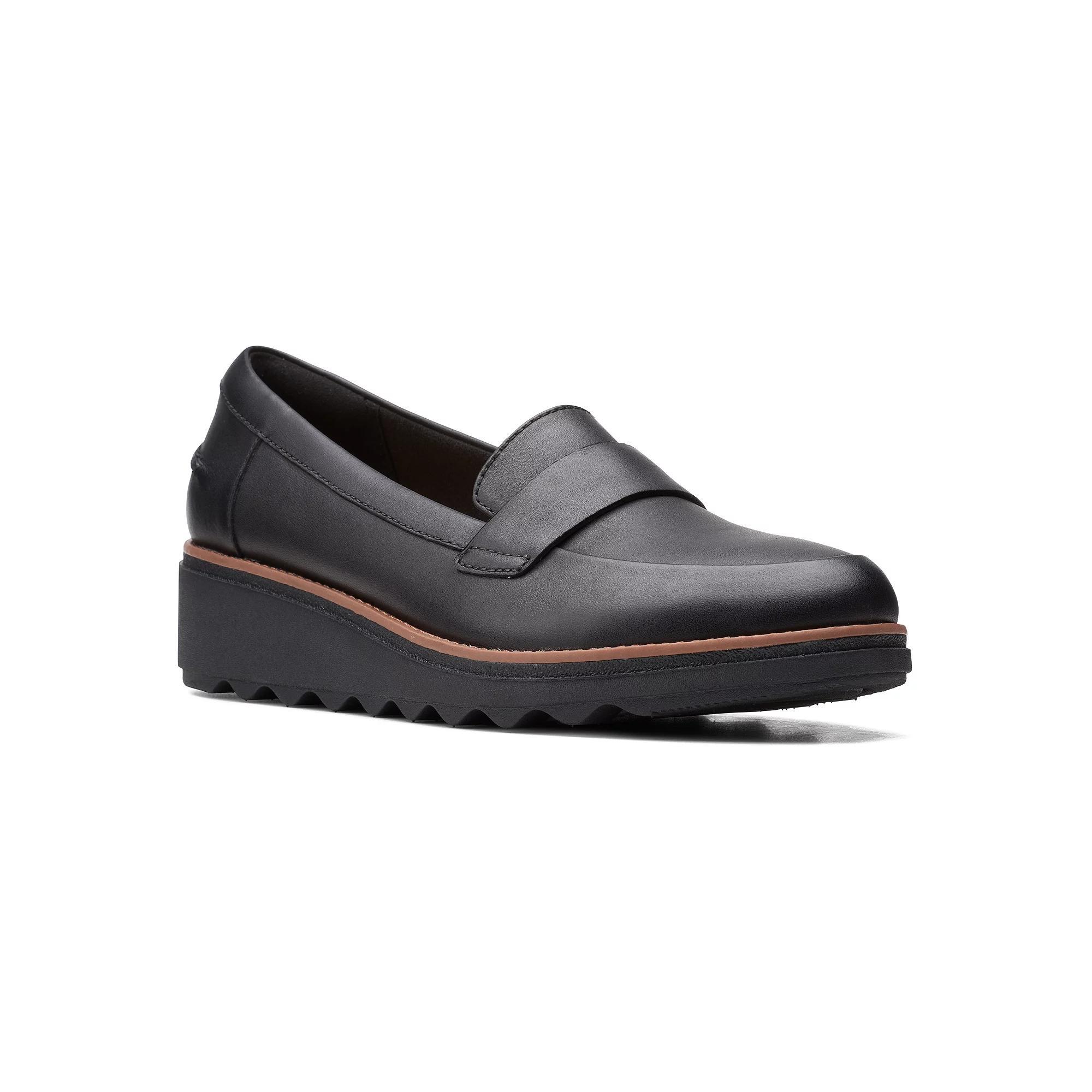 Clarks® Sharon Gracie Women's Leather Loafers, Size: 10, Black Product Image