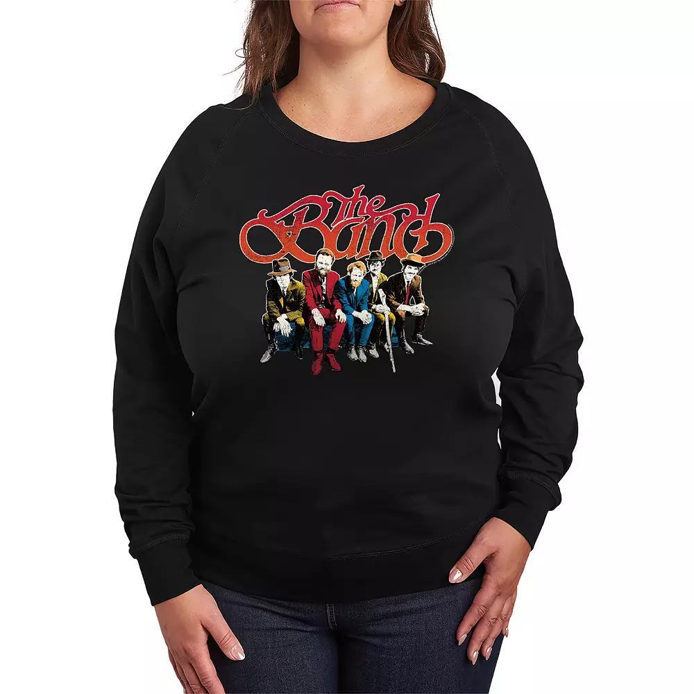 Plus Size The Band Gradient French Terry Long Sleeve Tee, Womens Heather Grey Product Image