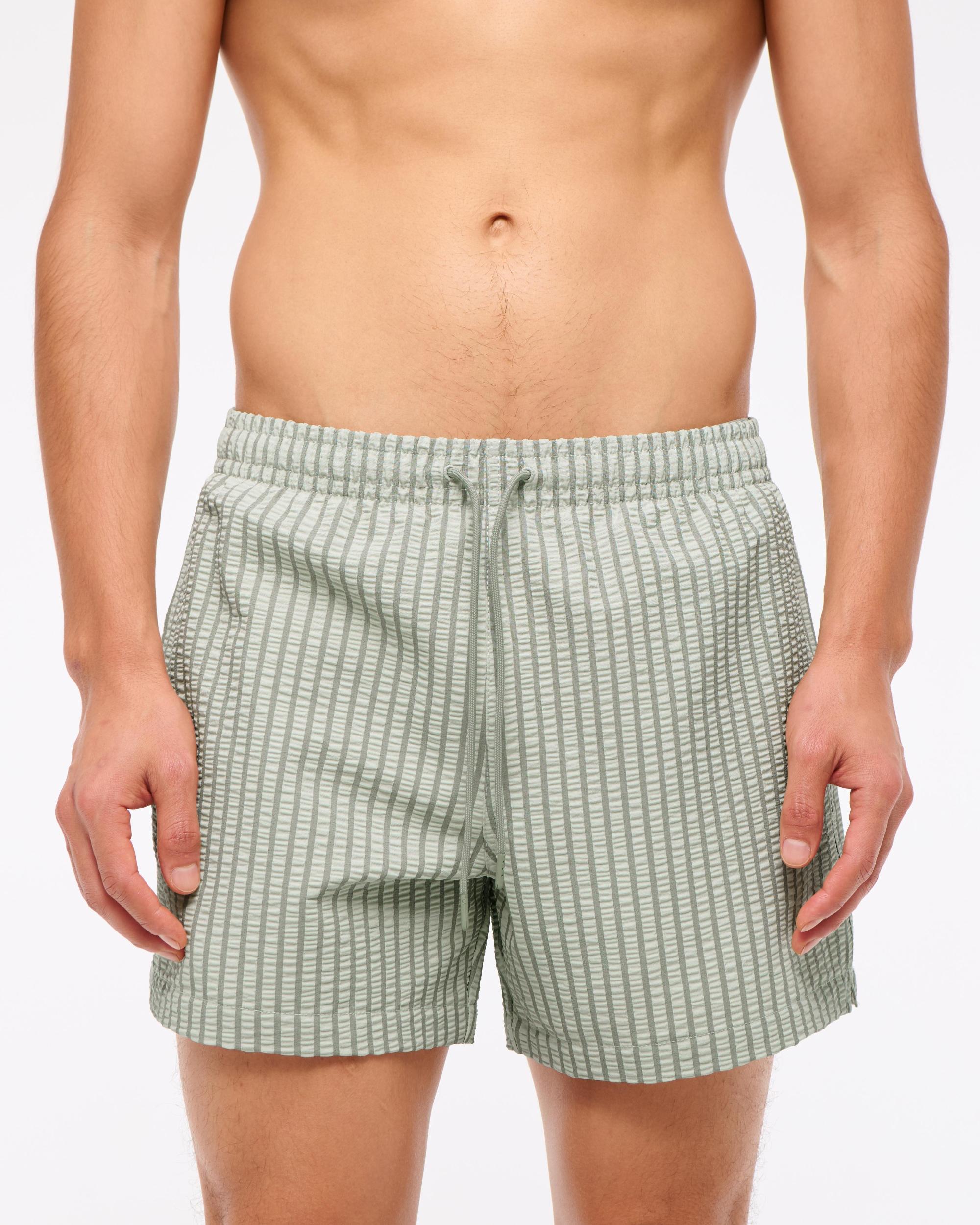 Pull-On Wide Seersucker Swim Trunk Product Image
