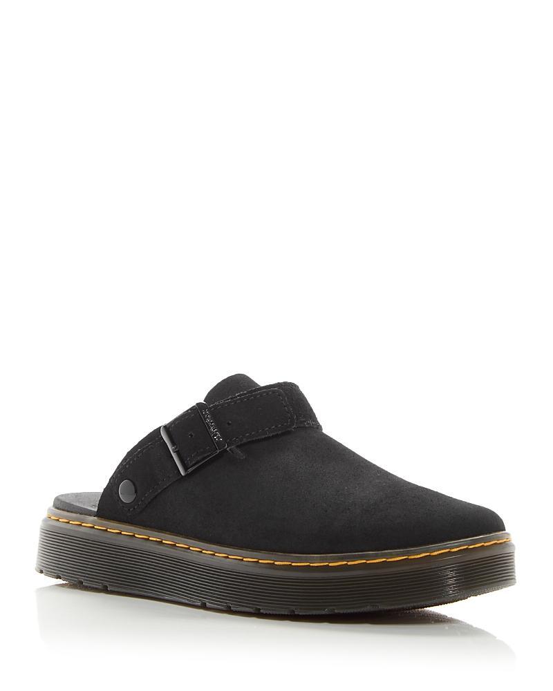 Dr. Martens Womens Carlson Suede Buckle Strap Clogs Product Image