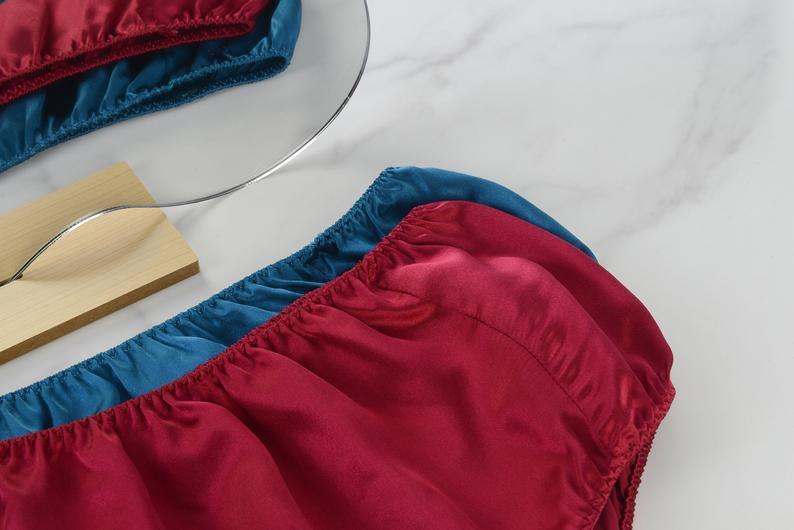 Black Pure Mulberry Silk Bikini Panties | Mid Waist | 22 Momme | Float Collection Product Image