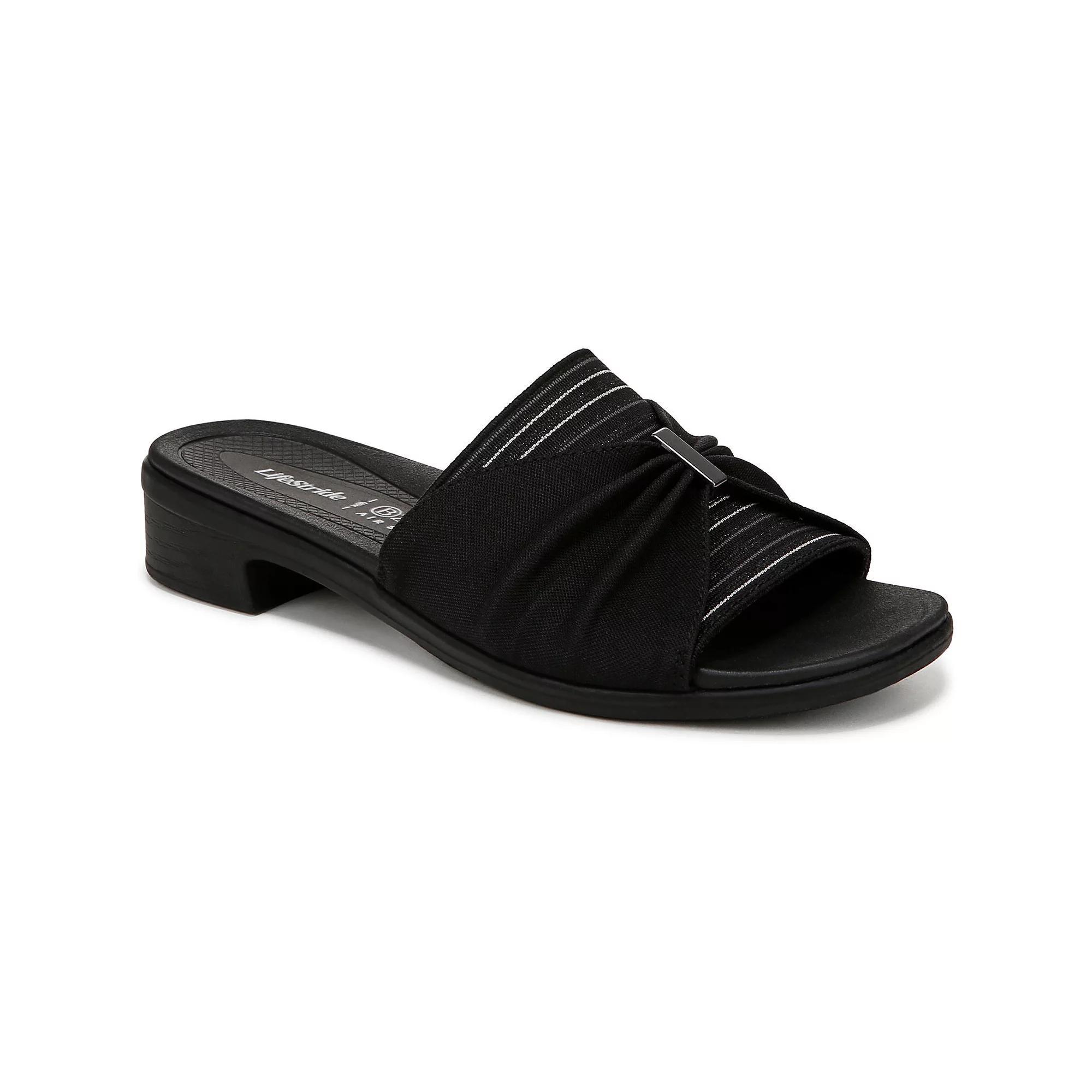 LifeStride Paradise Women's Slide Sandals, Size: 7 Wide, Black Product Image