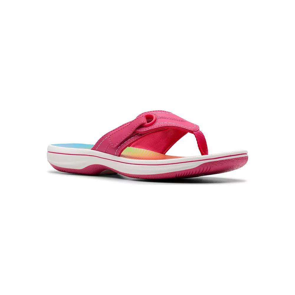 Clarks® Cloudsteppers Breeze Reyna Women's Flip Flop Sandals, Size: 5, Bright Pink Ombre Product Image