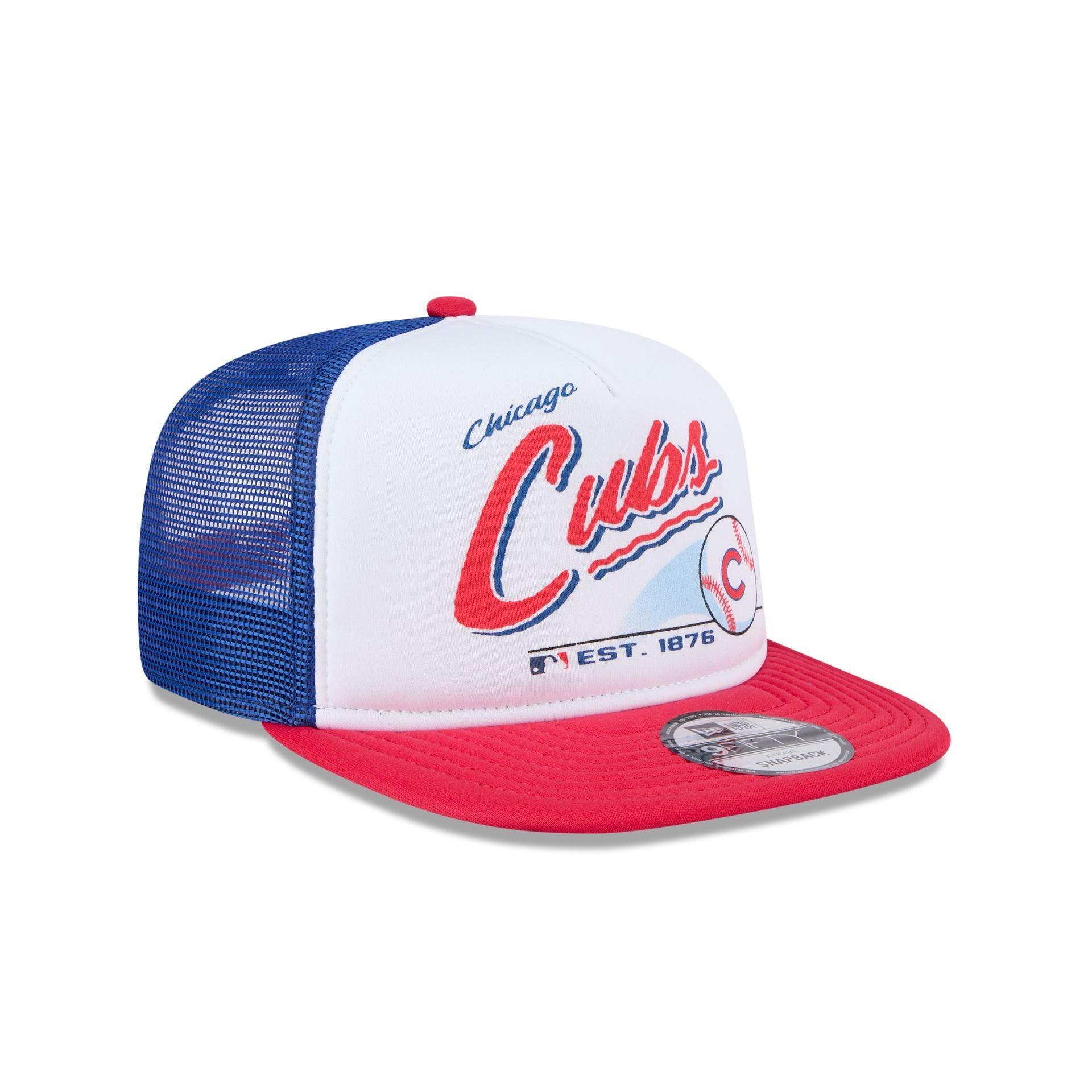 Chicago Cubs Retro Script 9FIFTY A-Frame Trucker Hat Male Product Image