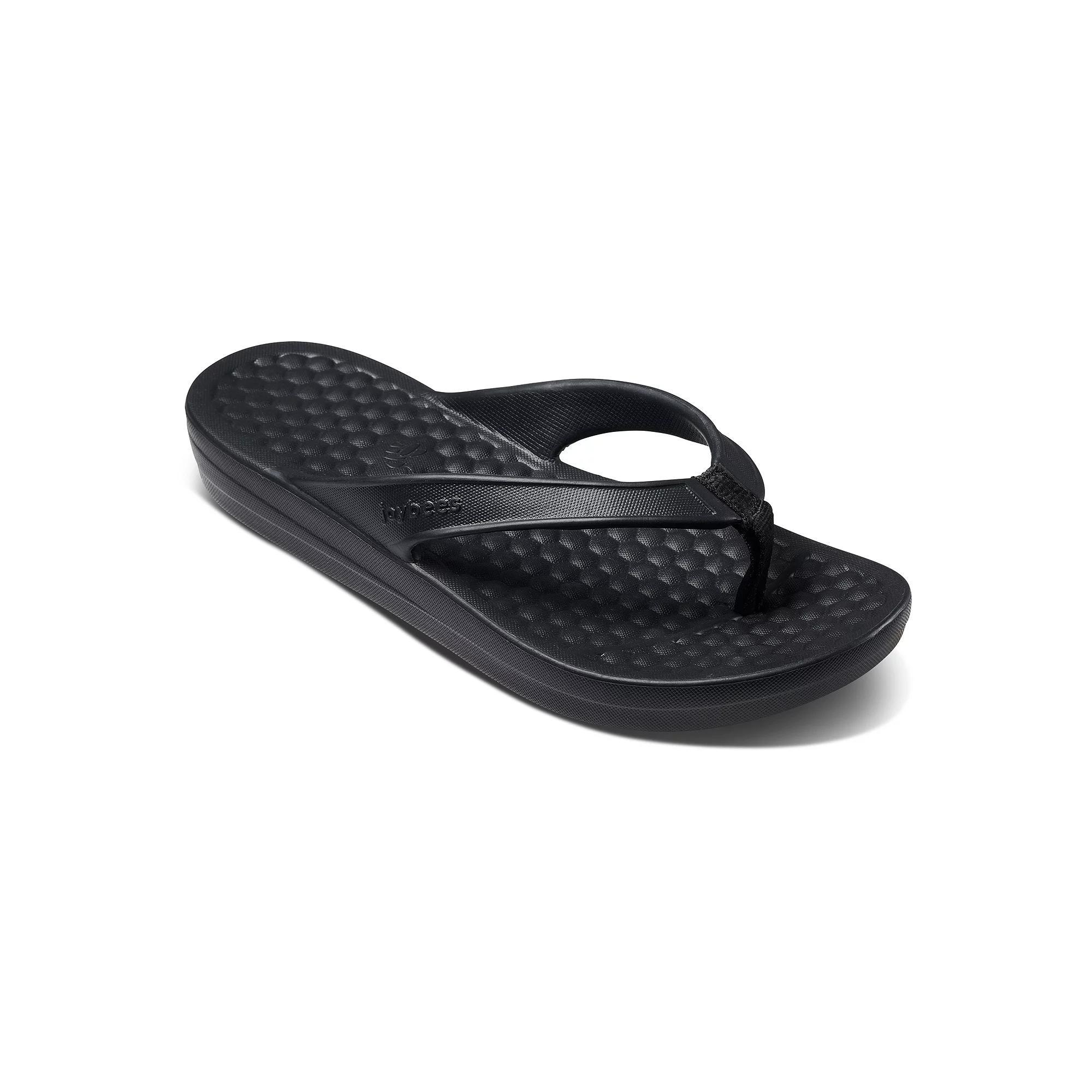 Joybees Varsity Womens Flip Flop Sandals Grey Product Image