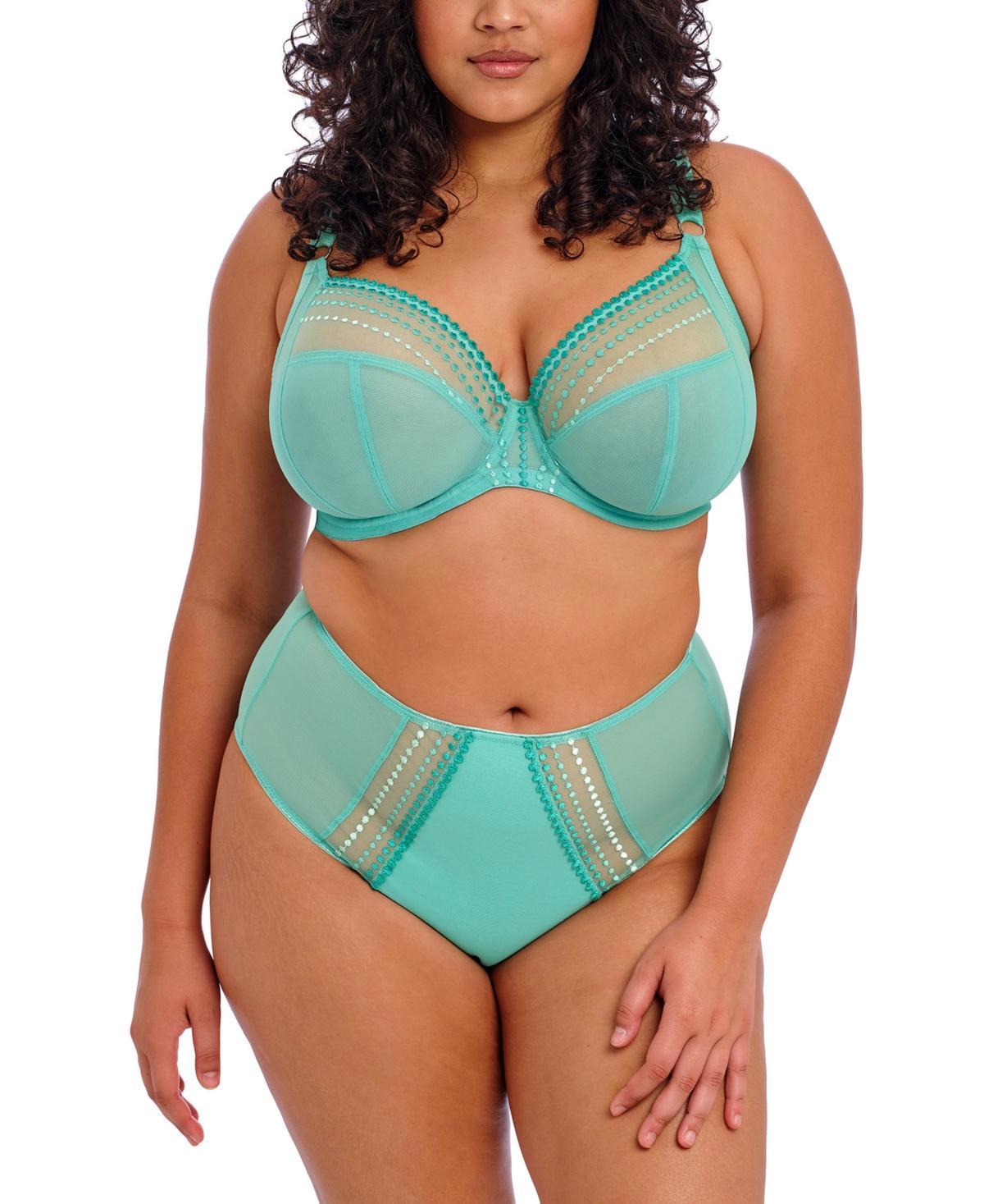 Elomi Plus Size Matilda Embroidered Sheer Plunging Convertible U-Back to Racerback Contour Wire Full Product Image