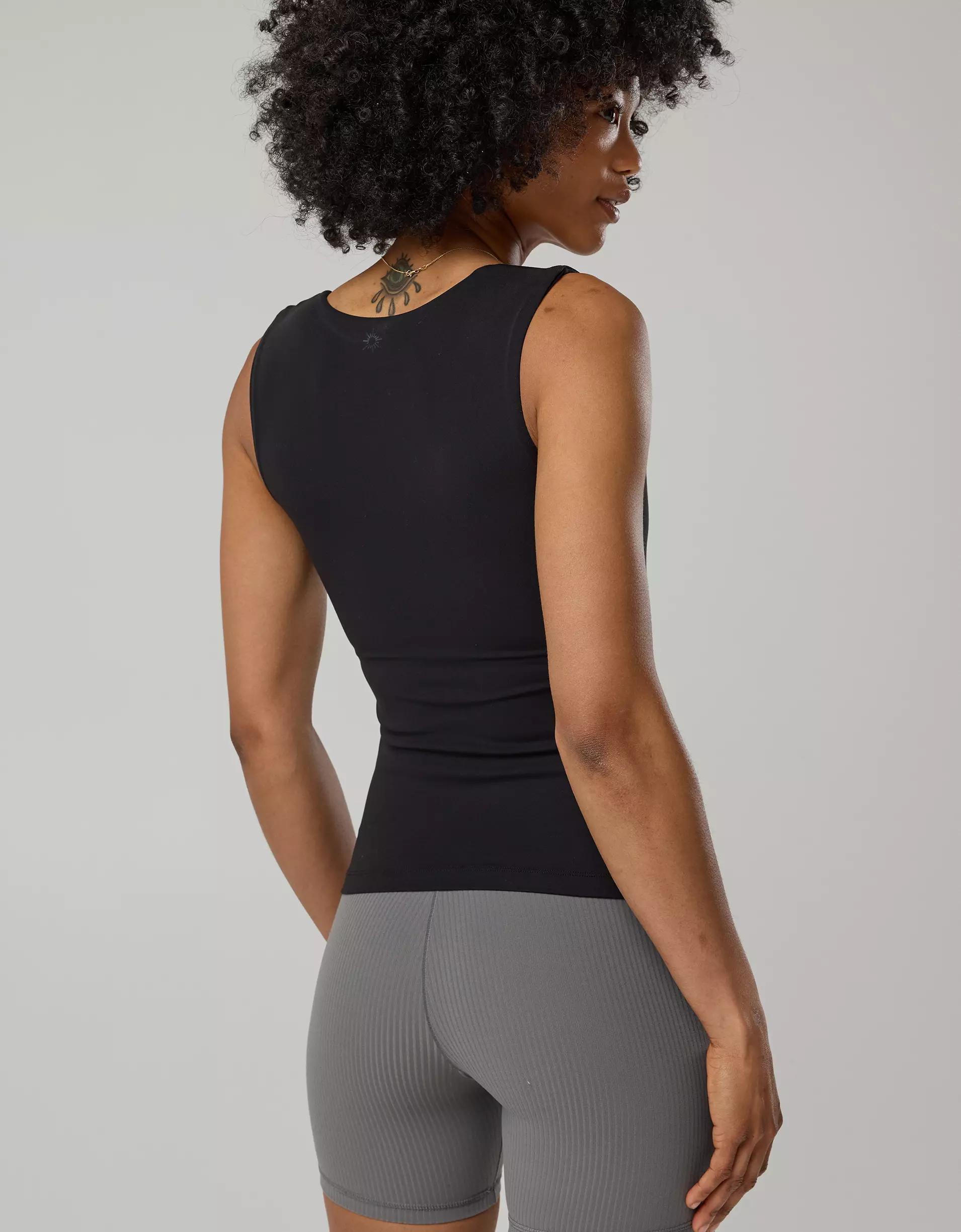 OFFLINE By Aerie Real Me Low Key Square Neck Tank Top Product Image