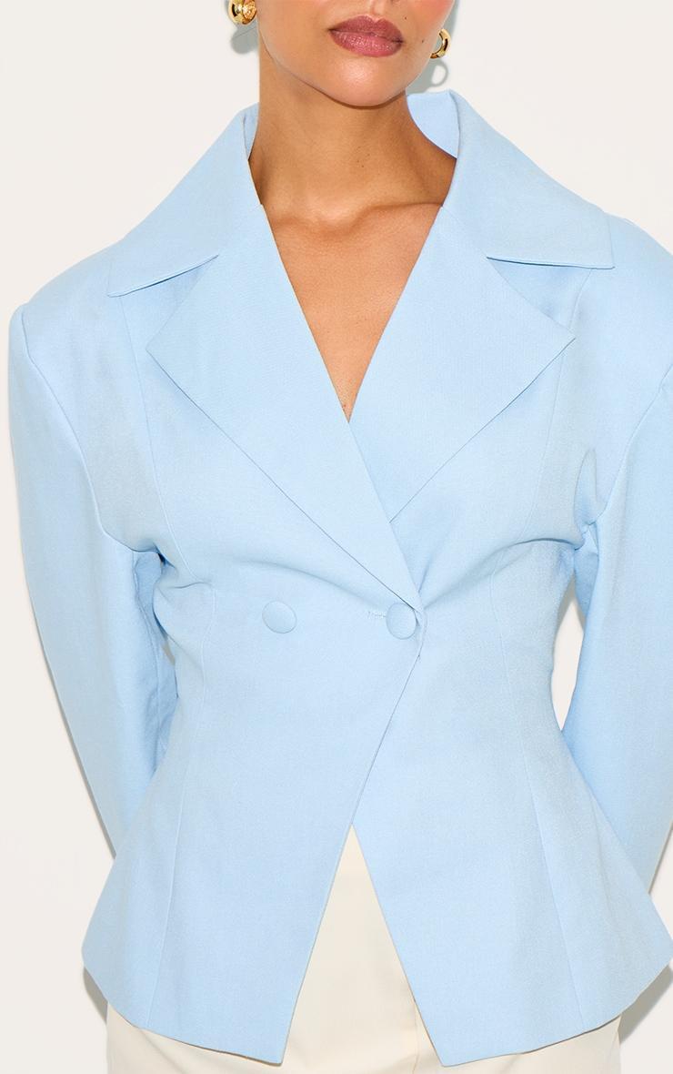Petite Sky Blue Fitted Blazer Product Image