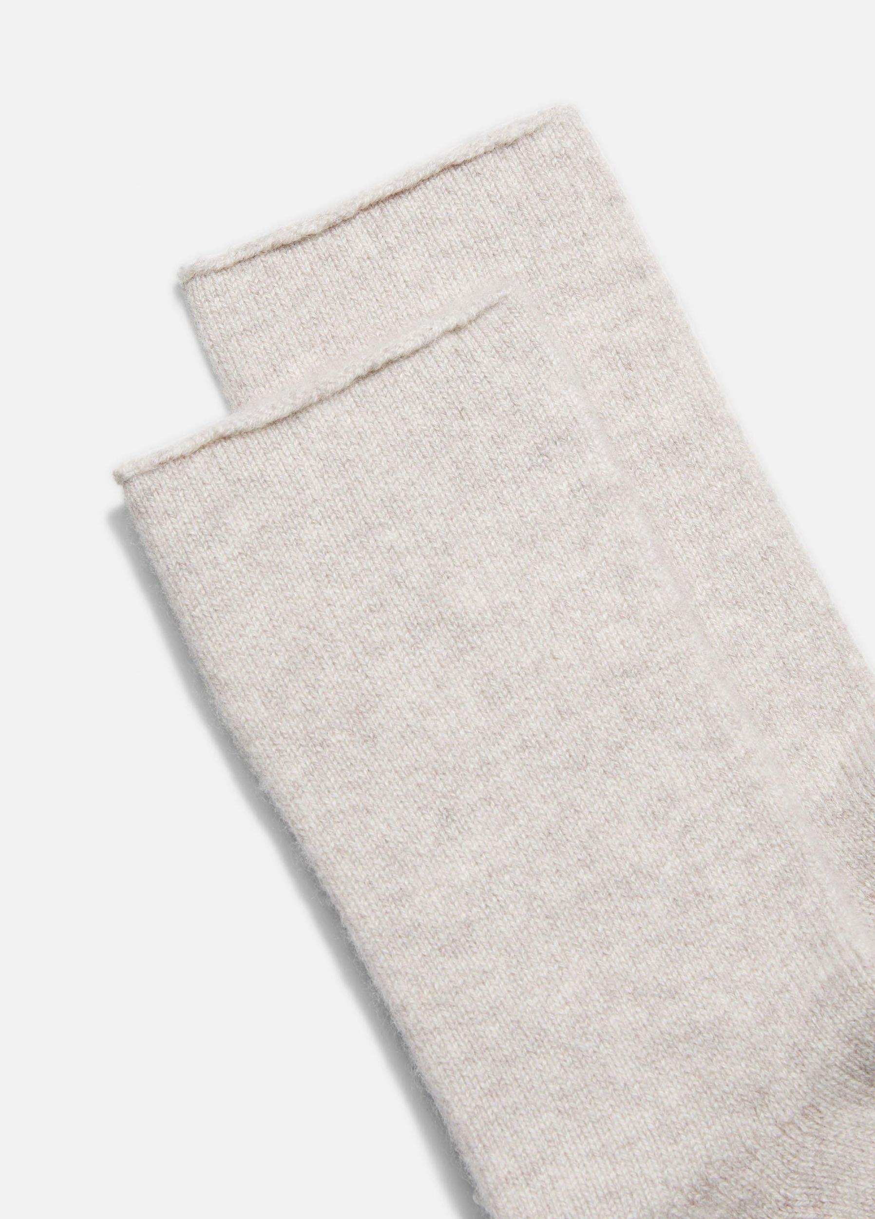Womens Womens Cashmere Jersey Short Sock, Medium Heather Grey, Size M/L Vince Product Image