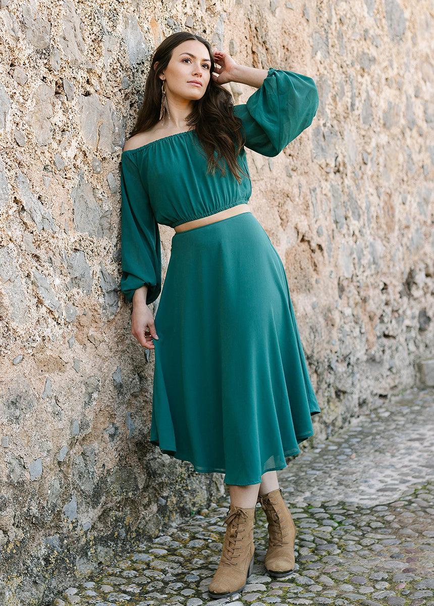 Magali Top in Ocean Green Female Product Image